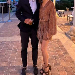 Worn ONCE Retrofete Bronze Gabrielle Sequin Dress, size XXS but fits like XS